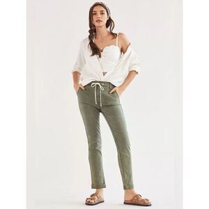 Paige Christy Drawstring Jogger Pant in Olive Green Size 27